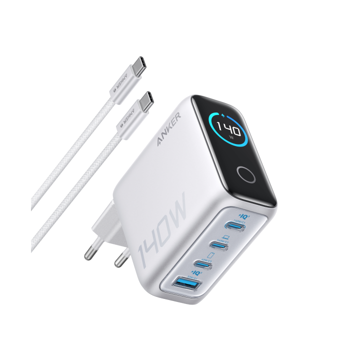Chargeur Anker (140 W, 4 ports, PD 3.1) avec câble USB-C A2697