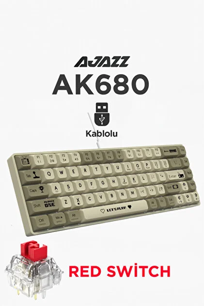 Alternative view of Clavier mechanic ajazz ak680 Greywhite
