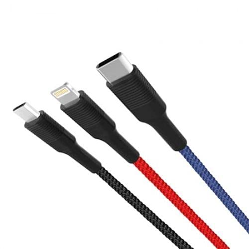 Alternative view of Cable 3IN1USB to Typec/Lightning/luna  XO NB54
