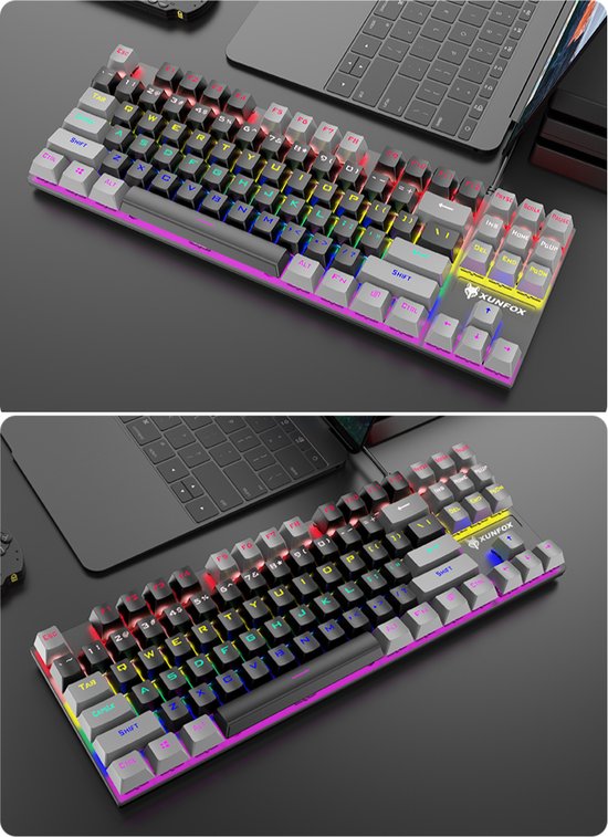 Alternative view of clavier rgb mechanic Blue switch k80