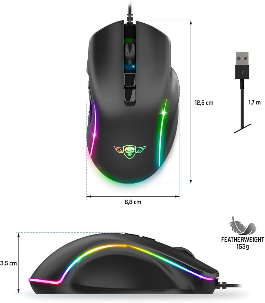 Alternative view of souris spirit of gamer elite m30 RGB 12800dpi