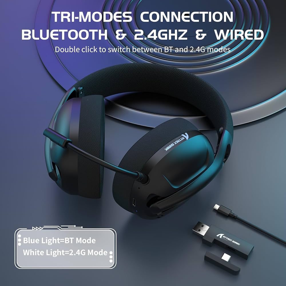 Alternative view of Casque ATTACK SHARK L80 PRO Tri-Mode