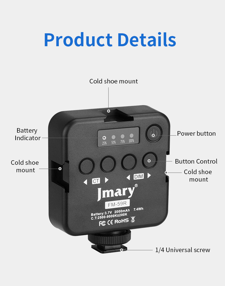 Alternative view of LED Jmary FM59R