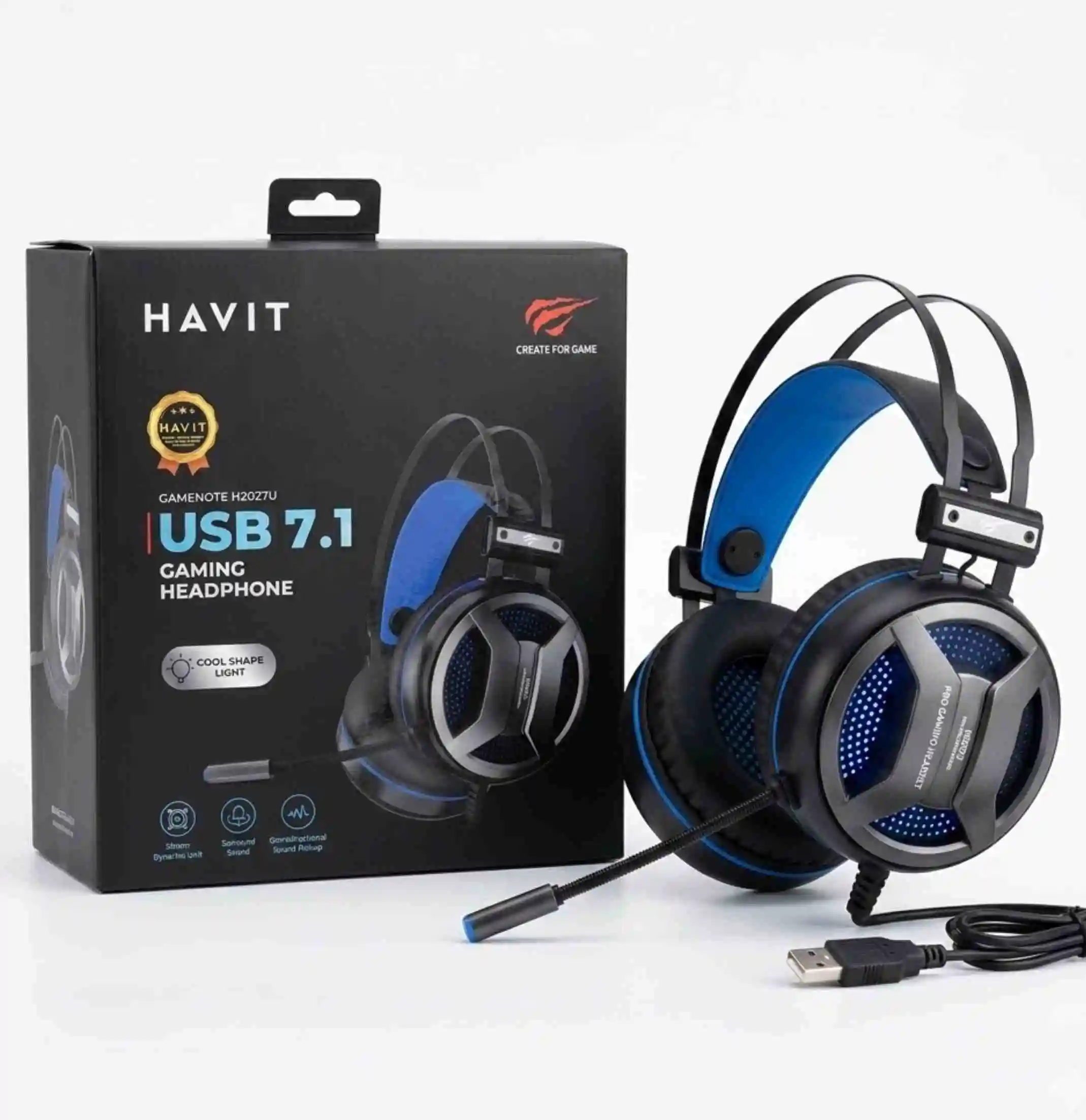 Casque gamer HAVIT HV-H2027 USB 7.1 avec vibration