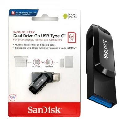 flash disk sandisk ultra dual drive go usb3.1/type c 64gb 300mbps