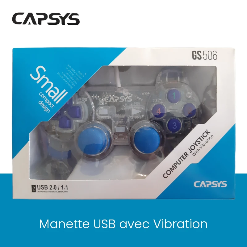 Manette USB Vibre Transpar Capsys GS506 – Image 2