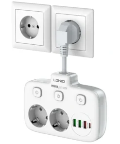 Multiprise Ldnio 2 prises + 3 USB + Type-C.  SE2435