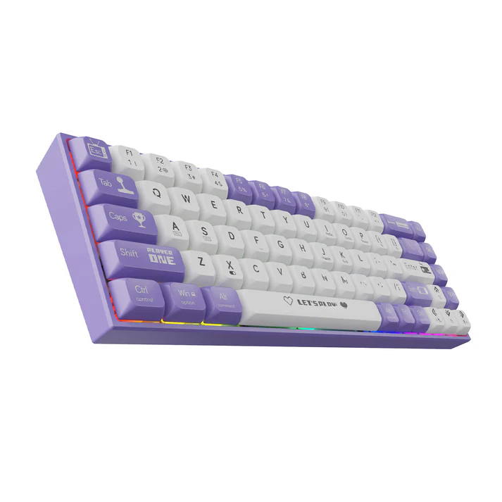 Alternative view of Clavier mechanic ajazz ak680 purpleyhite