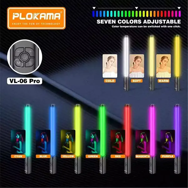Alternative view of stick lamp lumiere RGB plokama vl06 pro