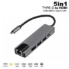 hub type c to lan/usb/typec/hdmi 5in1