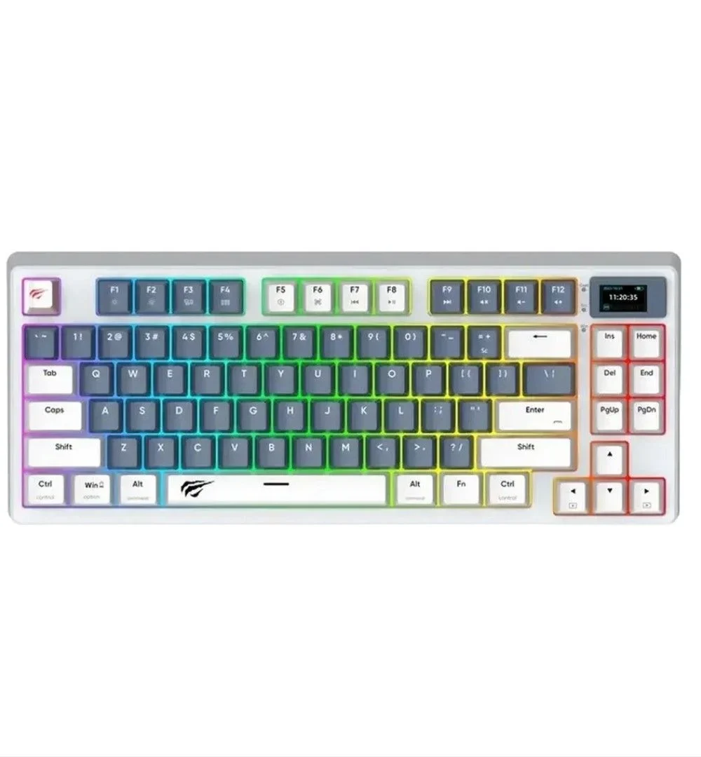 clavier rgb mécanique Red Switch +screen HAVIT KB-884L