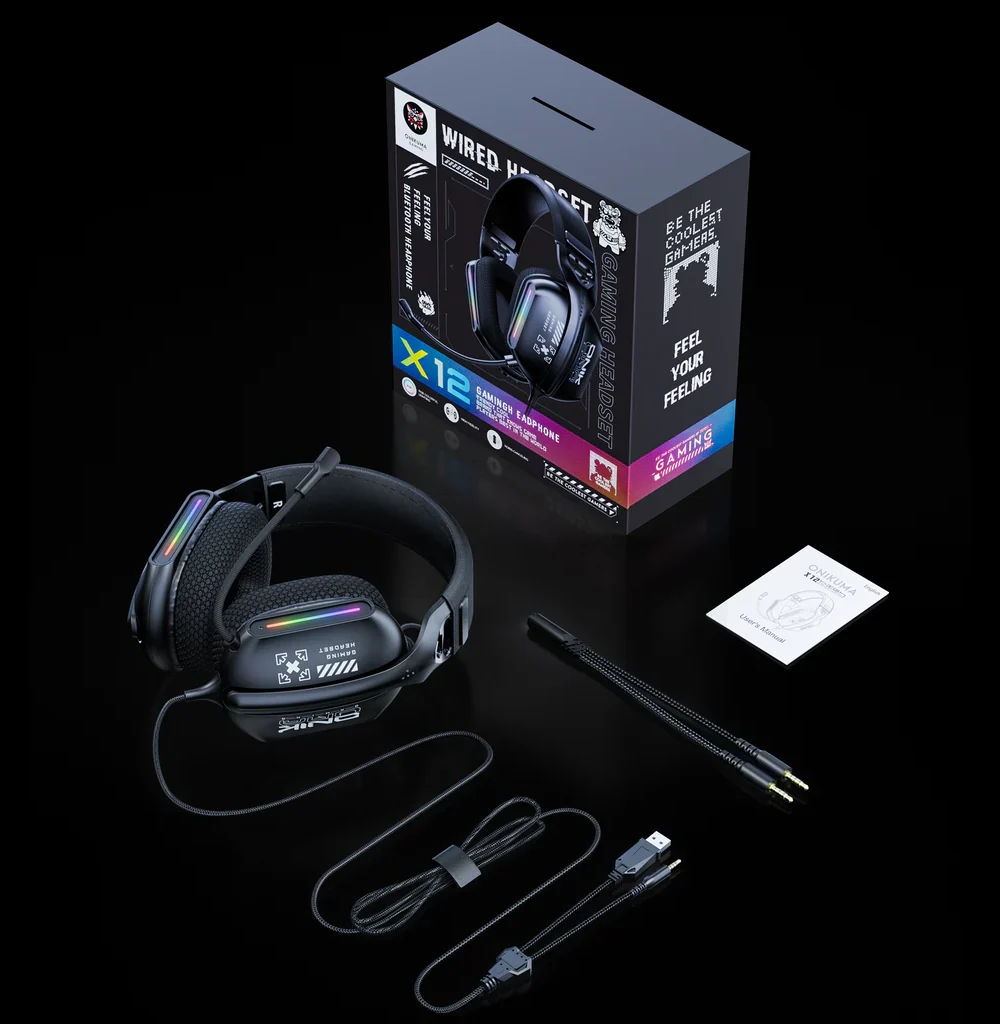 Alternative view of CASQUE GAMER ONIKUMA X12 RGB