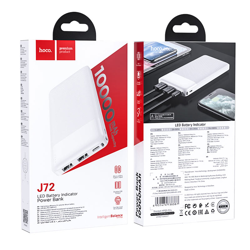 power bank hoco 10000 mah j 72